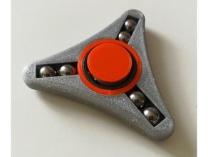 fidget spinner 6x 8mm steel balls toys & games 608 bearing 3d print model - Mito3D