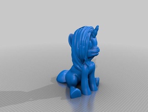 unicorn salvadanaio in scala fino a 400 stampanti di grande formato contenitori facile easy print mlp nessun supporto supportless unicorno 3d print model - Mito3D