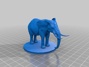 elephant wild gamepiece 3d printing 3d print model - Mito3D