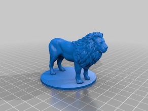 lion wild gamepiece 3d printing 3d print model - Mito3D