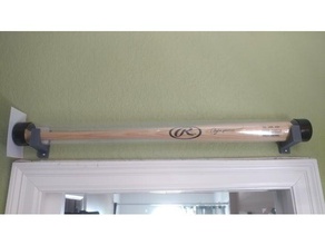baseball bat holder 3 inch tube organization hanger sports 3d print model - Mito3D
