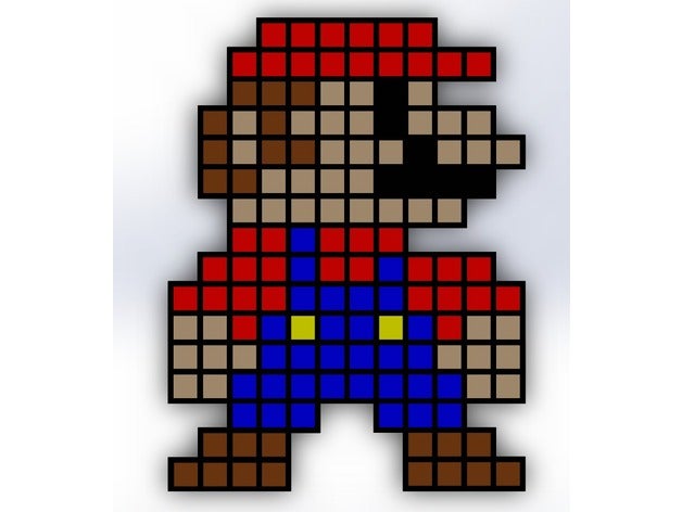 pixel mario brinquedo & acessórios para jogos 3D print model - Mito3D