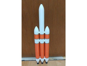 1 100 delta ıv ağır renk araç roket alanı uzay gemisi 3d print model - Mito3D
