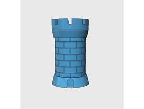 castle dice container containers tower cup 3d print model - Mito3D