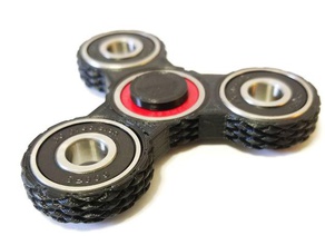 knurled spinner toys & games fidgetspinner fidget hand fusion 360 3d print model - Mito3D