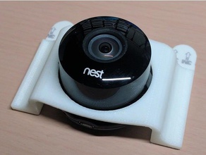 nest indoor-cam-mounter 3m command-tab Ersatz-Teile command Kamera-Halterung home 3d print model - Mito3D