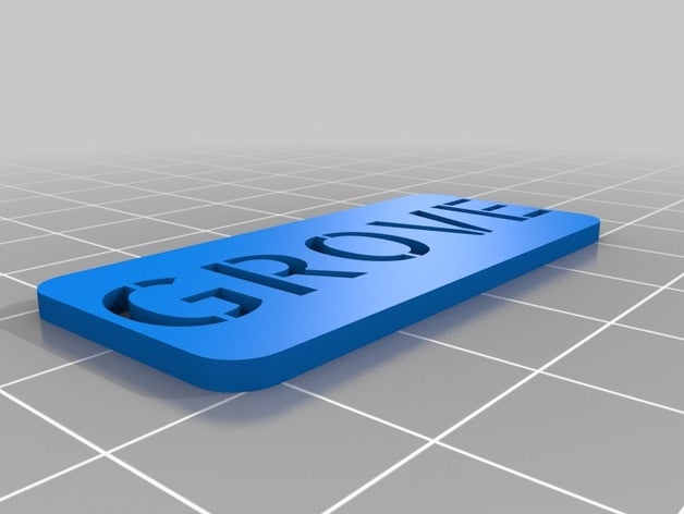 grove mio stencil personalizzato - parametrico segni e loghi su misura 3D print model - Mito3D