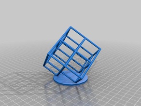 my customized lattice cube torture test math art 3d print model - Mito3D