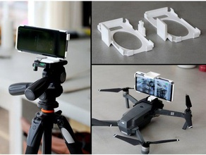 samsung galaxy s8+ case tripod gopro clip mobile phone camera dji mavic mount pro 3d print model - Mito3D
