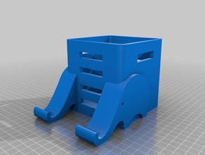 elephant pencil case + cell phone holder bridge test office 3d print model - Mito3D