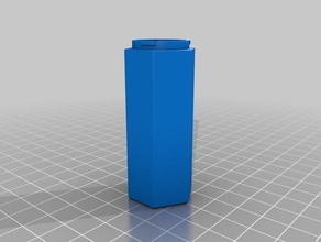 baioneta hexagonal recipiente de 19 mm a 60 recipientes personalizado 3d print model - Mito3D