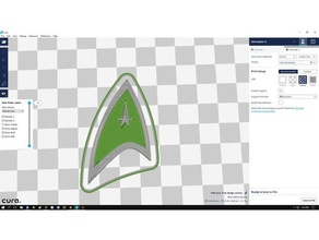 star trek badge doppio colore oggetti di scena distintivo 3d print model - Mito3D