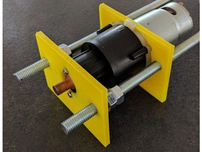 drill gear motor mount m8 threads openscad diy 3d print model - Mito3D