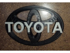 toyota emblema de combinação a indústria automotiva 4runner fj cruiser grelha logotipo tacoma tundra 3d print model - Mito3D