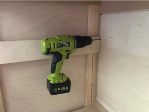 hangers cordless drill tool holders & boxes hanger holder wall 3d print model - Mito3D