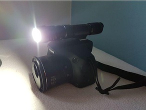 thrunite tn12 2014 diffusor sapata de montagem câmera suporte canon dslr lanterna titular nikon sony 3d print model - Mito3D