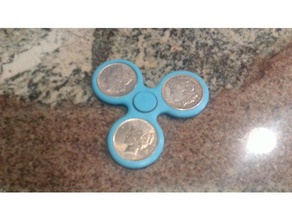 silver dollar spinner mechanical toys customized 3d print model - Mito3D