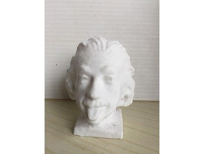 albert einstein tarama ve kopyaları büstü alçı yineleme 3d print model - Mito3D