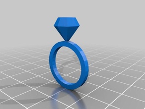 anel de diamante A impressão 3d 3d print model - Mito3D