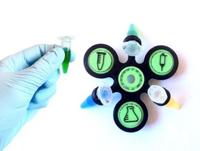 laboratorio centrifuga fidget spinner biologia biochimica la centrifugazione centrifughe chimica fidgetspinner mano giocattolo lab i laboratori di labs microprovetta il tubo 3d print model - Mito3D