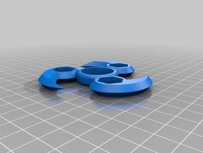 my customized edgy yin yang fidget spinner pick-a-weight toys & games 3d print model - Mito3D