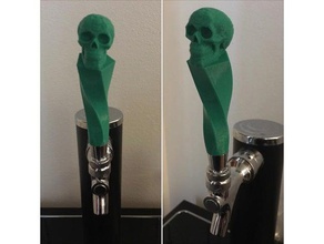celtic skull twisted beer tap handle kitchen & dining 3d print model - Mito3D
