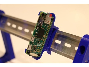 raspberry pi zero vertical edge-mounted din mount electronics 3d print model - Mito3D