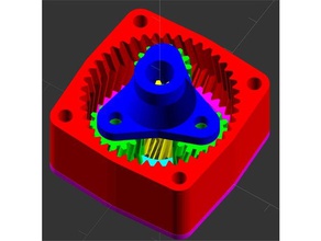 parametrico epicicloidale riduttore elicoidale supporto ingegneria unità ingranaggio con parametri planetario ingranaggi planetari 3d print model - Mito3D
