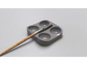 ergonomic paint tray & brush holder 2 art tools crafts paintbrush 3d print model - Mito3D