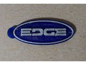 ford edge ambigram keyring keychains 3d print model - Mito3D
