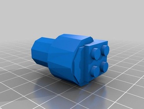 lego tank t35 mg turret 3d print model - Mito3D