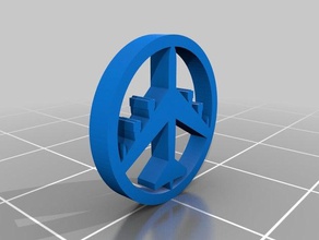 sinal de paz bombardeiro sinais e logotipos 3d print model - Mito3D