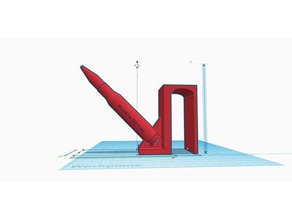 proiettile di forma cubica gancio La stampa 3d 3d print model - Mito3D
