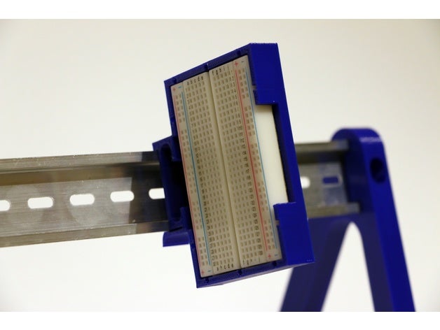 dın kenar 1 2 boy breadboard monte edin elektronik din mount protoboard prototip kurulu 3D print model - Mito3D