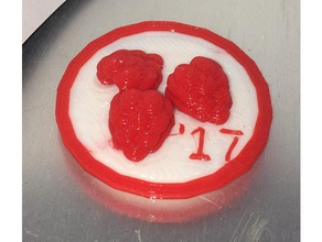 berries cream raspberry jam lid label kitchen & dining openscad 3d print model - Mito3D