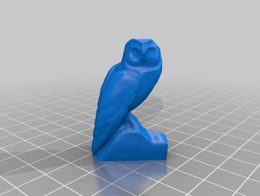 owl animals bird nocturnal sculpt sculpture wood wooden 3d print model - Mito3D