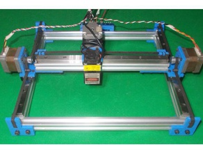 020-ev yapımı lazer plotter diy doğrusal hareket kılavuzu x y ekseni çerçevesi cnc freze 2 matkap 3d baskı ev 3d print model - Mito3D
