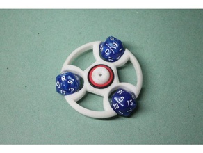 d20 ascia testa spinner giochi e giocattoli d & dadi fidget giocattolo spin filatori 3d print model - Mito3D