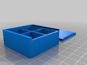 caixa de couvercle coulissant-50x50x20 recipientes personalizado 3d print model - Mito3D