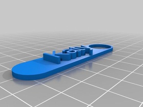 katy etiqueta llaveros personalizado 3d print model - Mito3D