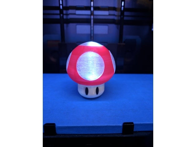 super mario mushroom light video games led nintendo 3ds 64 ds switch bros 3D print model - Mito3D