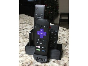 remotesholder decor remote roku tv 3d print model - Mito3D