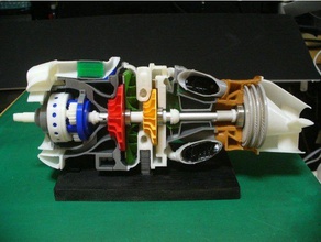 turboprop engine modified parts engineering 3d print model - Mito3D