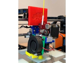 x-carriage wanhao duplicator i3 e3d v6 flexion extruder 3d printer parts carriage e3dv6 hotend maker select plus v2 monoprice makerselect tinkercad xcarriage x axis 3d print model - Mito3D