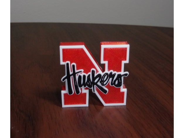 huskers magnete segni e loghi il college cornhuskers calcio nebraska 3D print model - Mito3D