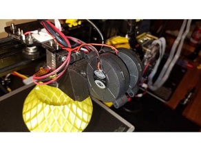 double blower fan adapter 3d printer accessories cooling duct nozzle tevo tarantula 3d print model - Mito3D