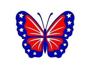 4th july butterfly art bug insect wslab 3d print model - Mito3D