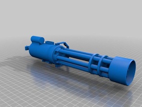 metralhadora giratória jogos de vídeo gatling gun arma 3d print model - Mito3D