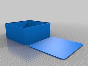 özelleştirilmiş parametrik benim üst kutu sürgülü yuvarlak kaplar 3d print model - Mito3D