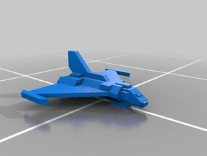 planetary annihilation titans avenger video games air plane airplane bomber fighter flying guns jet shooter 3d print model - Mito3D